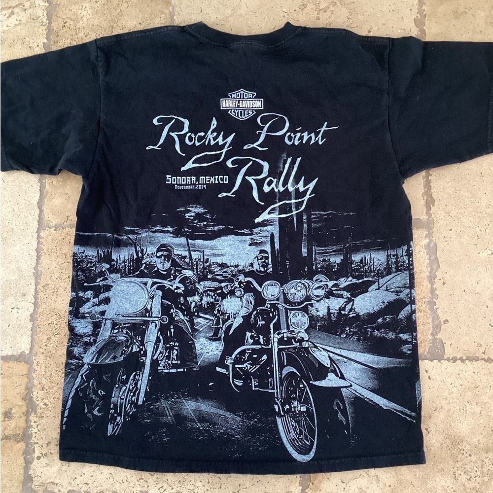 Harley Davidson Rocky Point Rally Shirt AOP Motorcycle Wrap Around Print Rare L
